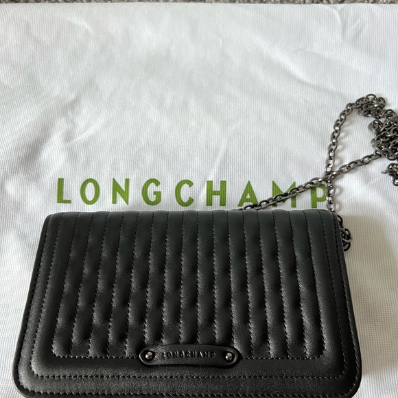 Longchamp Leather Crossbody Chain Wallet - Picture 4 of 8